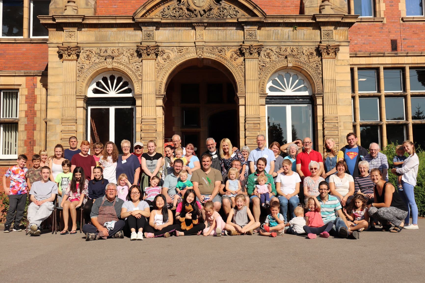 the church family together at Smallwood Manor